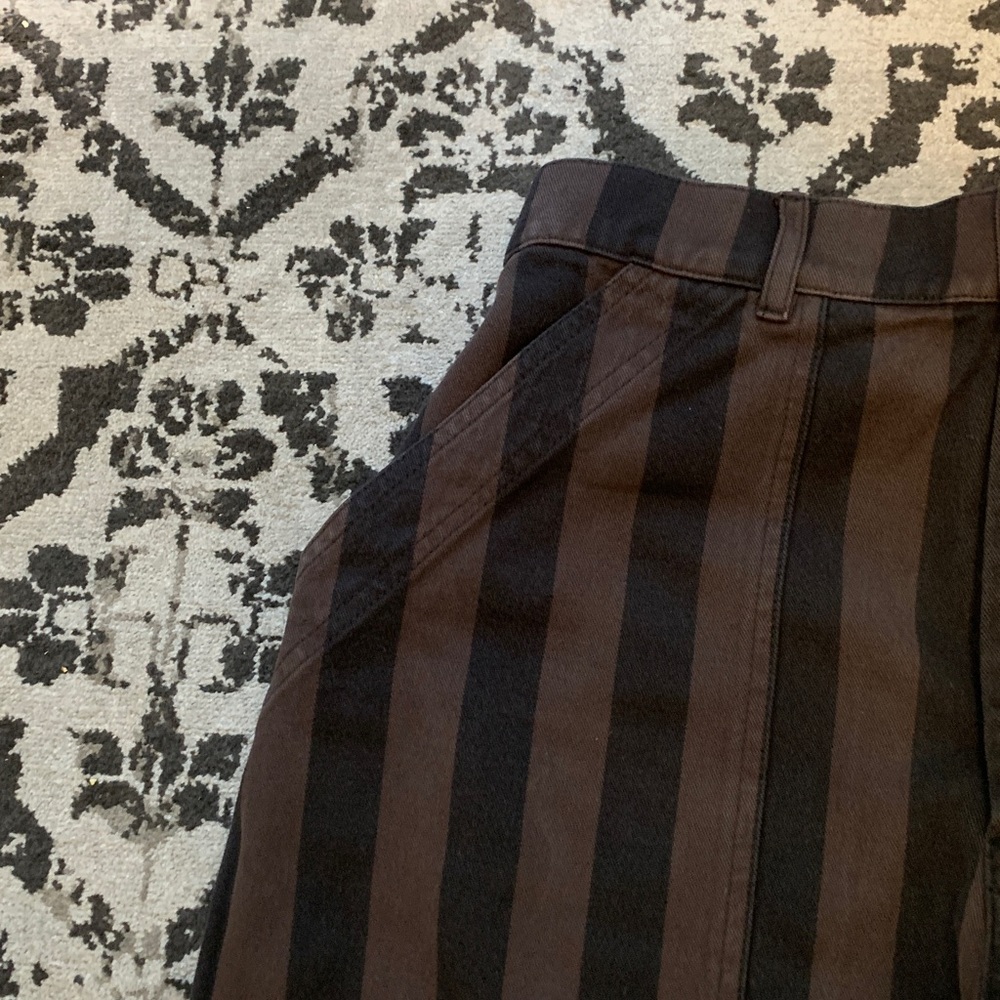 Big Bud Press Black and Brown Striped Straight-Leg Pants - Picture 5 of 13